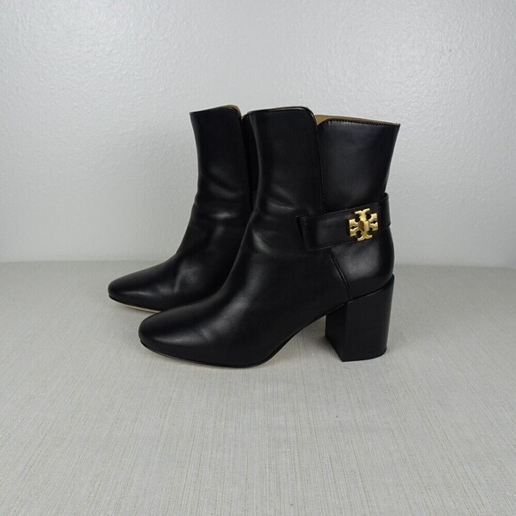 TORY BURCH Kira 70MM Booties Women's Boots Black Patent Leather 6.5 EUC - Picture 6 of 15